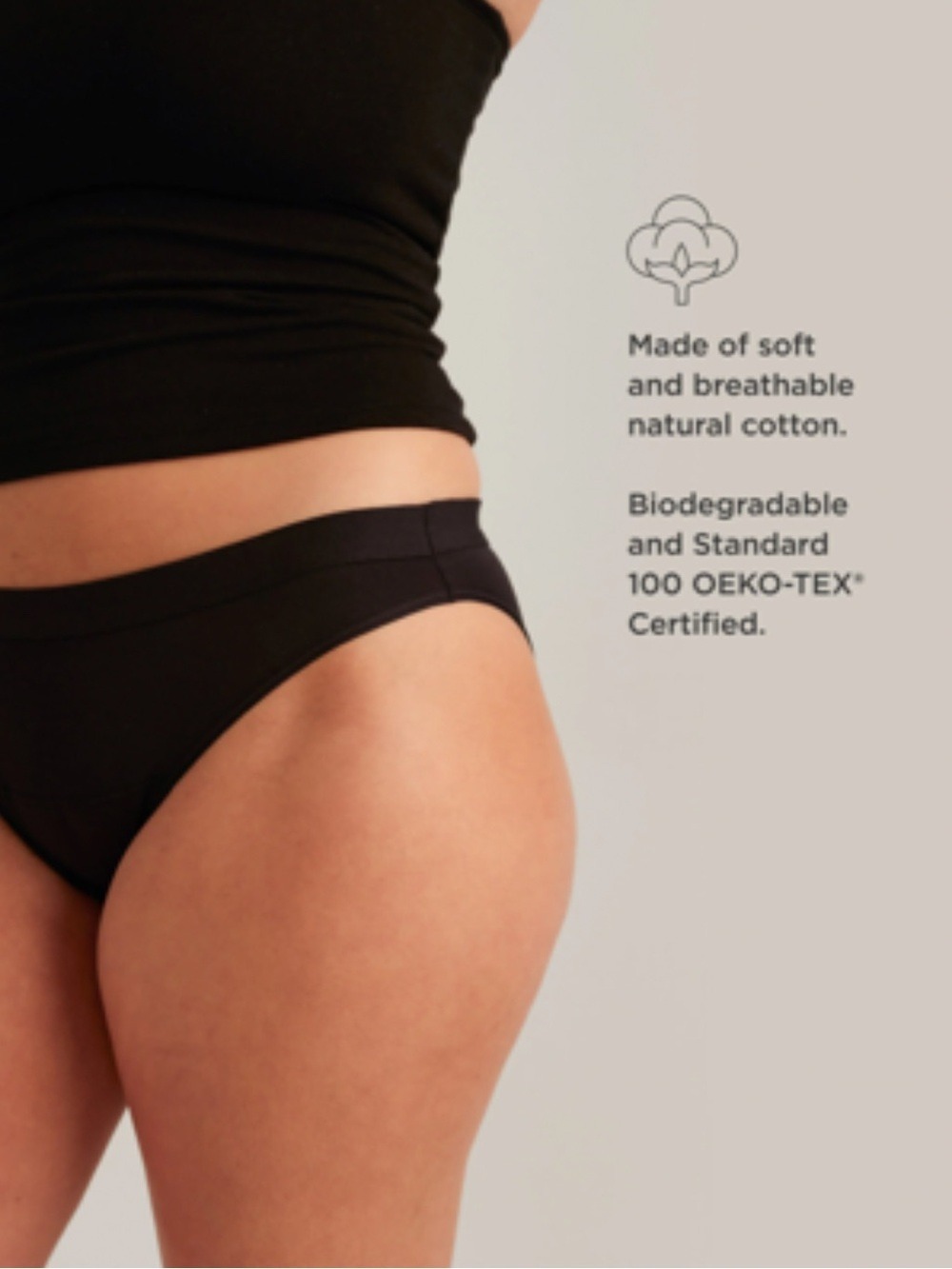 NIB SAALT WEAR LEAKPROOF COTTON BIKINI Size Large